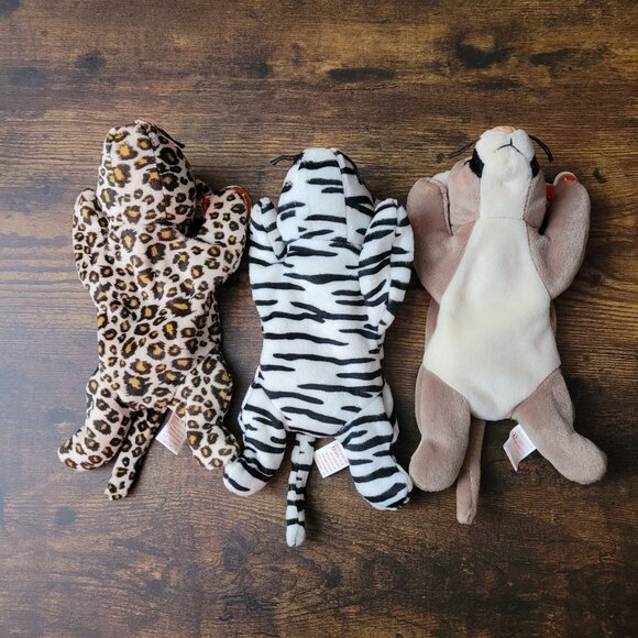 Ty Beanie Babies Blizzard Freckles Canyon The Cougar Wild Cats Vintage NWT - Picture 4 of 11